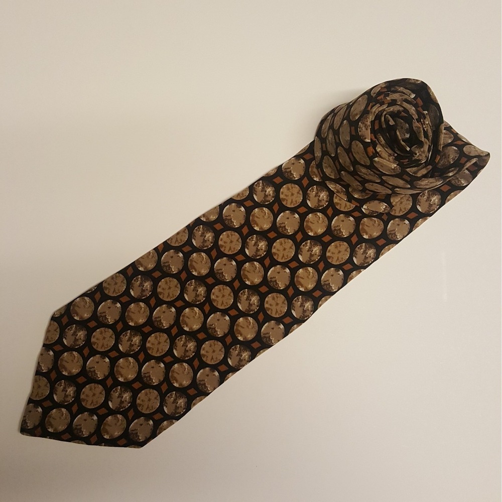 J. Riggings Hunting Horn‎ Men's Tie Brown Orange